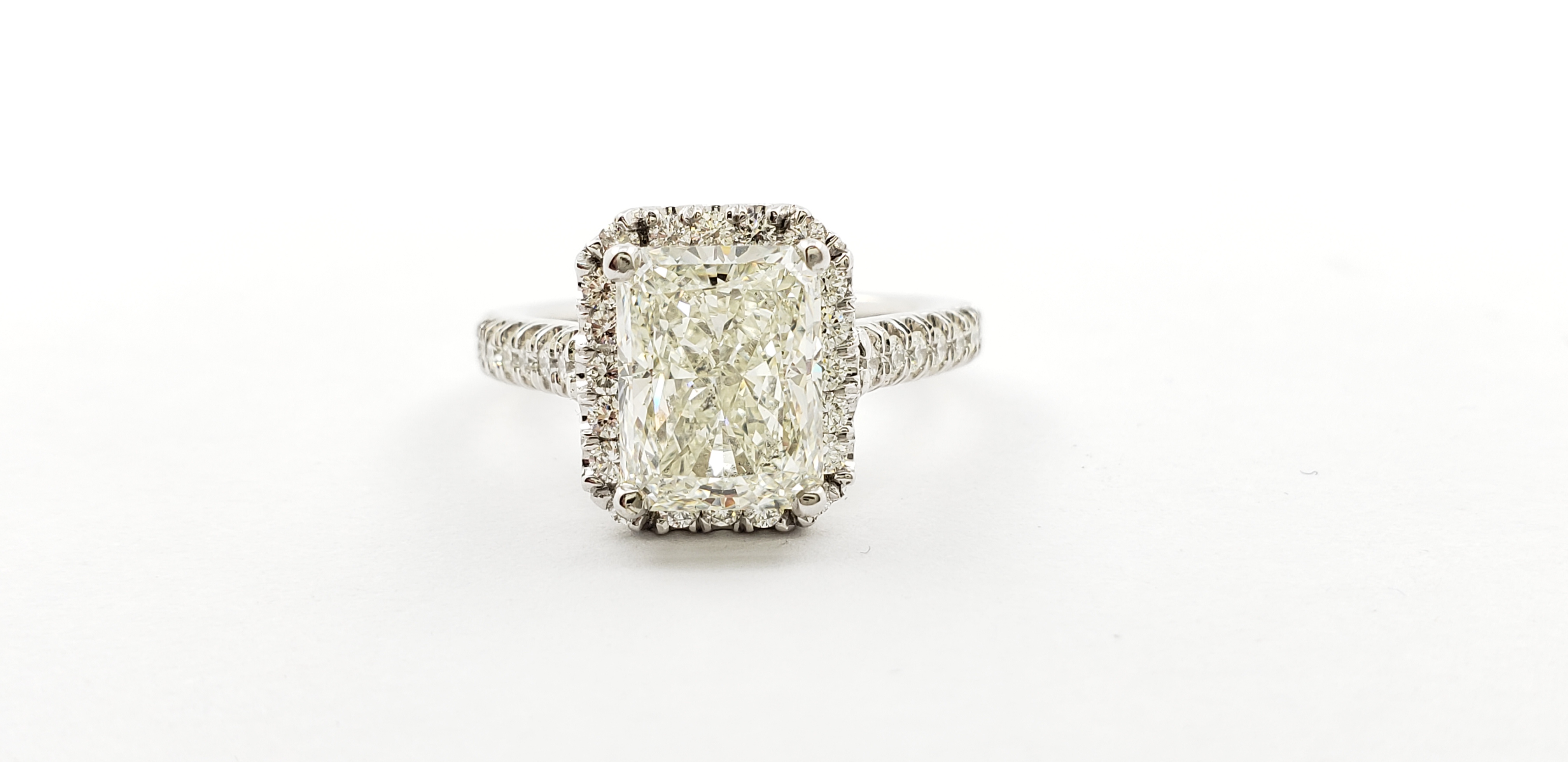Radiant Diamond Ring with Halo